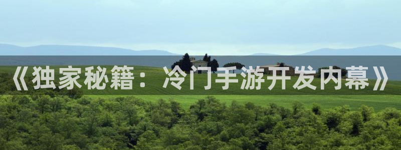 汇丰娱乐官方下载苹果：《独家秘籍：冷门手游开发内幕》