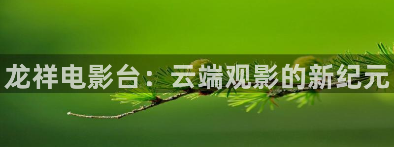 小九儿直播：龙祥电影台：云端观影的新纪元